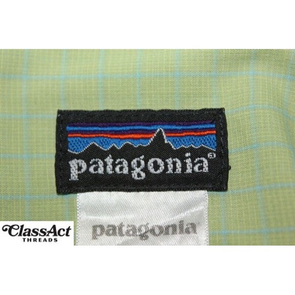 Patagonia Island Hopper Shirt Mens Long Sleeved Vented Fishing Green Checked XXL - Picture 11 of 13